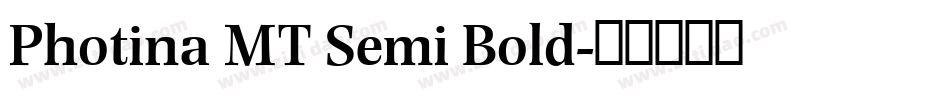Photina MT Semi Bold字体转换